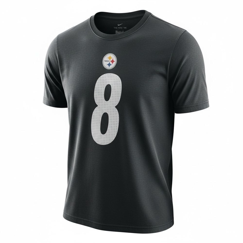 NWT NIKE Unisex Pittsburgh Steelers Kenny Pickett Black Tee Shirt - Size XXL